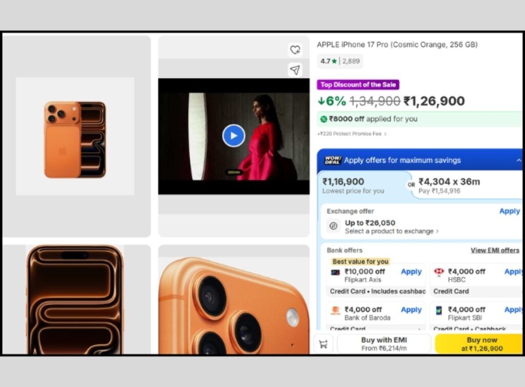 flipkart goat sale iPhone 17 Pro deal