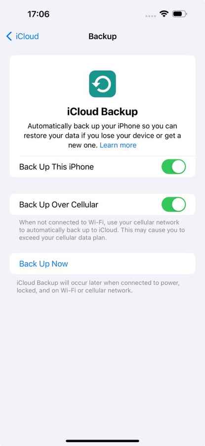 How to backup data on iCloud?