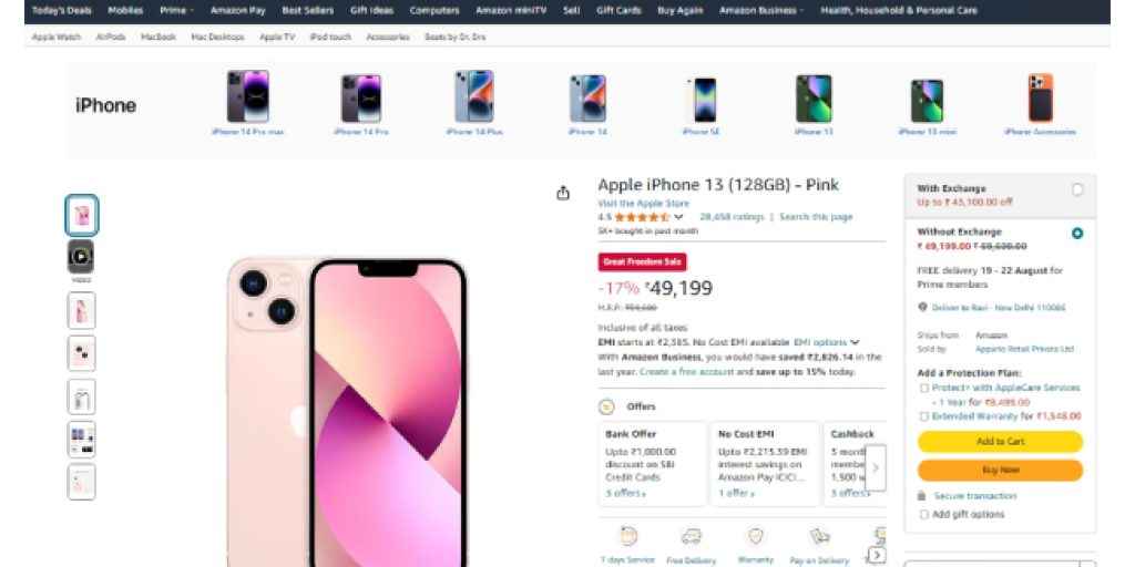 iPhone 13 now available at unbelievable price with huge discounts on amazon