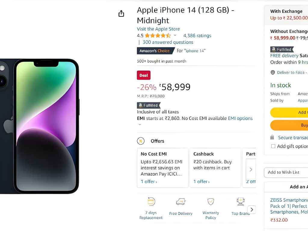 iPhone 14 Amazon Deal 