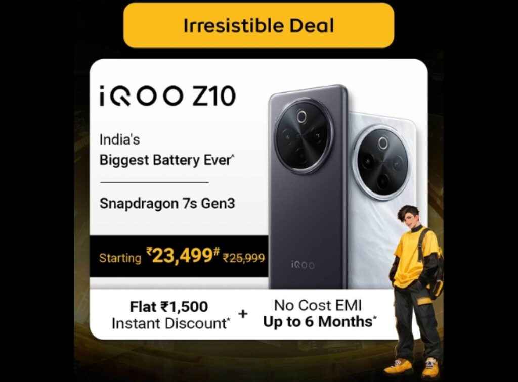 iQOO Z10 5G deal on amazon sale