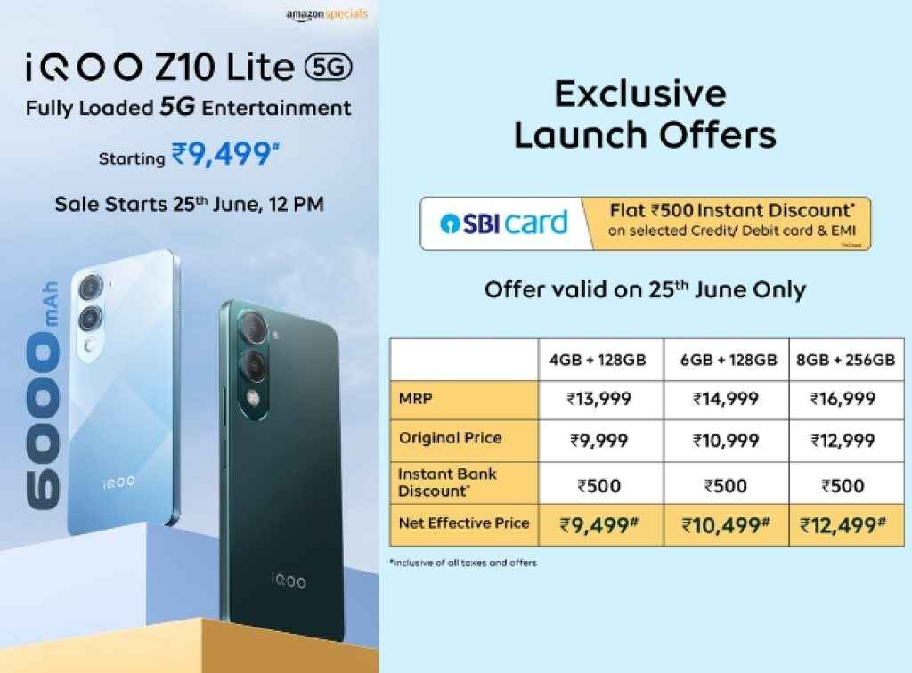 iQOO Z10 Lite 5G Launched in India