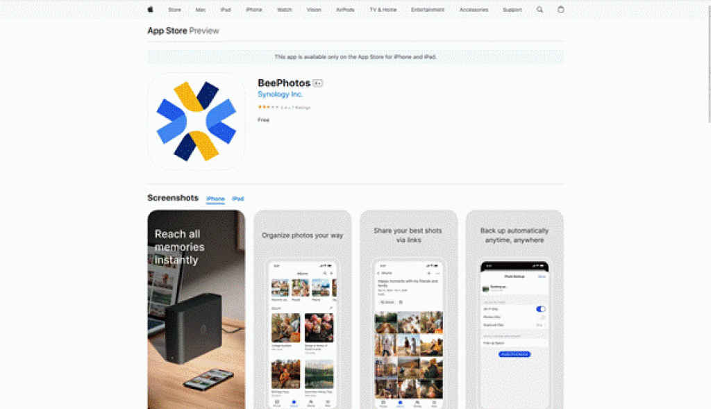 BeePhotos App for iOS