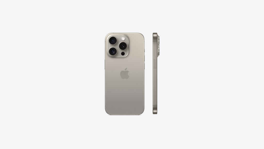 iPhone 15 Pro in Natural Titanium colour