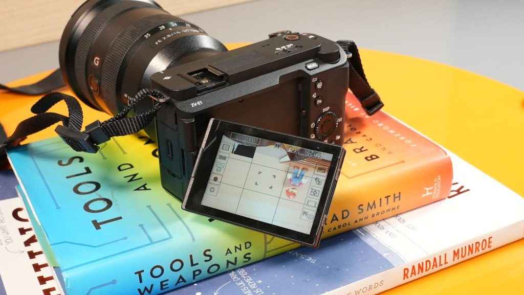 Sony ZV-E1 comes with a tilt and flip screen