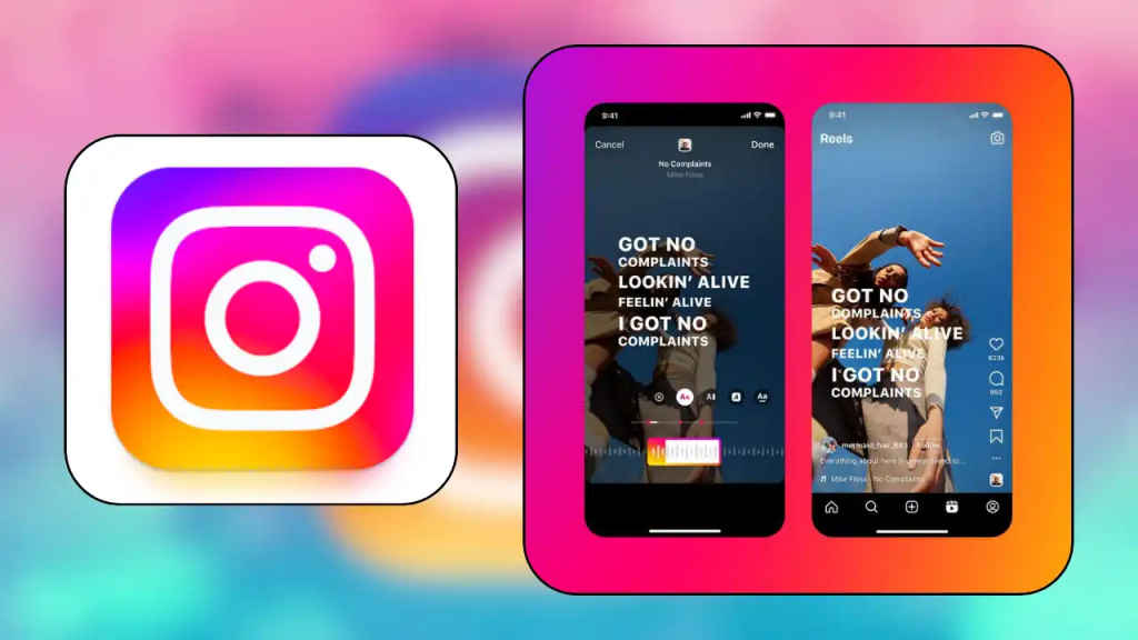 Instagram logo with reels making screenshots