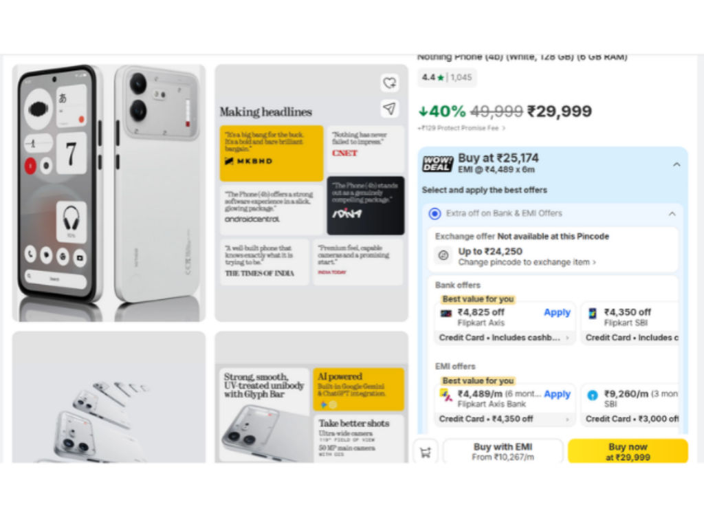 nothing phone 4b gets lowest price ever on Flipkart BBD sale