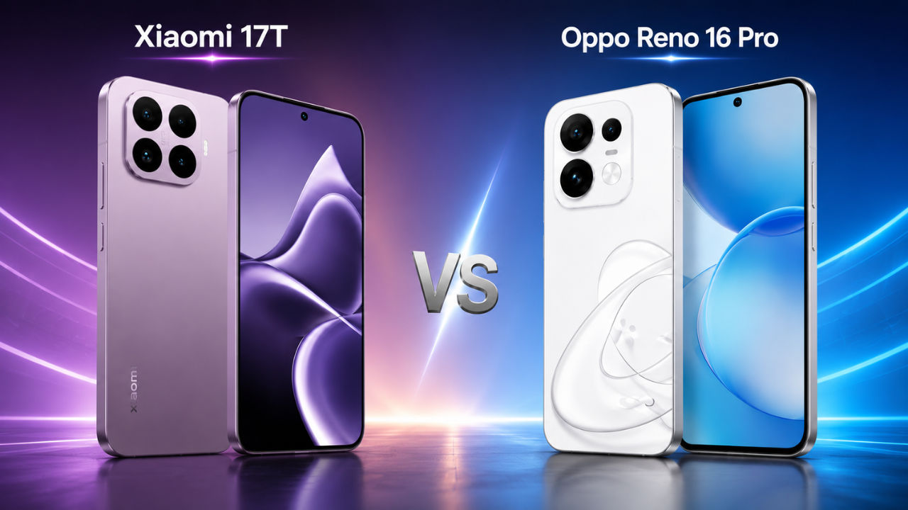 Oppo Reno 16 Pro vs Xiaomi 17T: डिस्प्ले, कैमरा, स्पेक्स, कीमत और अन्य की तुलना