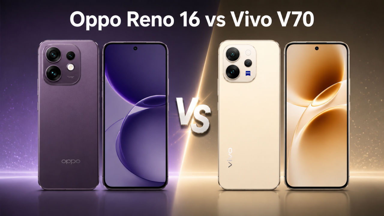 Oppo Reno 16 vs Vivo V70: डिस्प्ले, कैमरा, स्पेक्स, कीमत और अन्य की तुलना