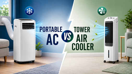 Portable AC vs tower air cooler: Price, cooling performance, energy consumption and other factors compared