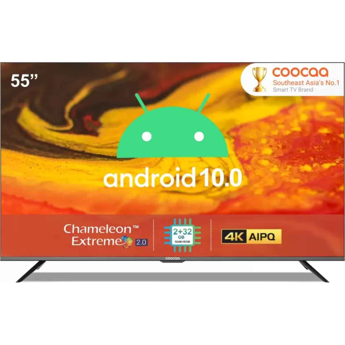 Coocaa 55 इंच 4K LED Smart टीवी with 10.0 प्रश्न (55S6G Pro) 