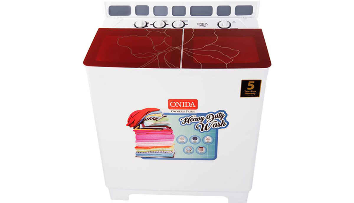 Onida 8.5  Semi Automatic Top Load Washing Machine Maroon, White (S85GC)