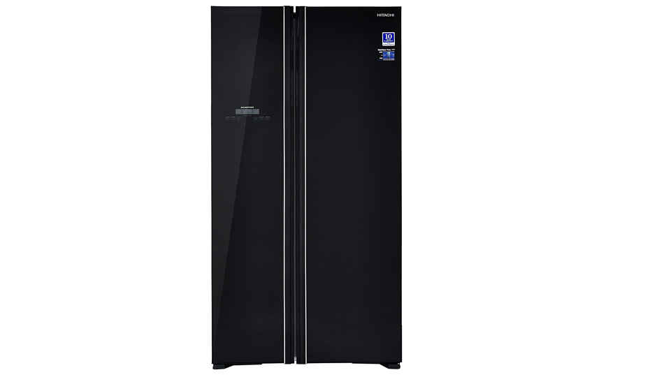 Hitachi 659L Frost Free Side-by-Side Refrigerator (R-S700PND2 - GBK, Black Glass Finish, Inverter Compressor)
