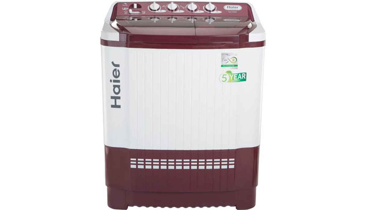 Haier 7.8  Semi Automatic Top Load Washing Machine White, Red (HTW80-185V)