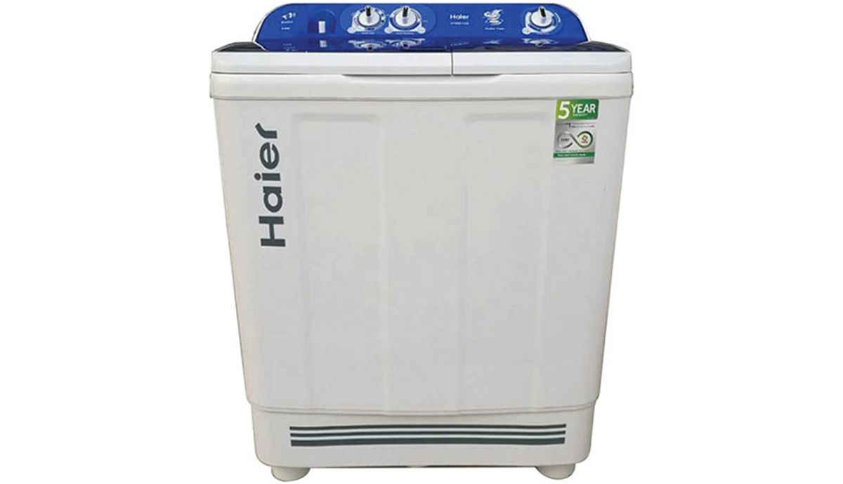 Haier 8  Semi Automatic Top Load Washing Machine White, Blue (HTW80-1128)
