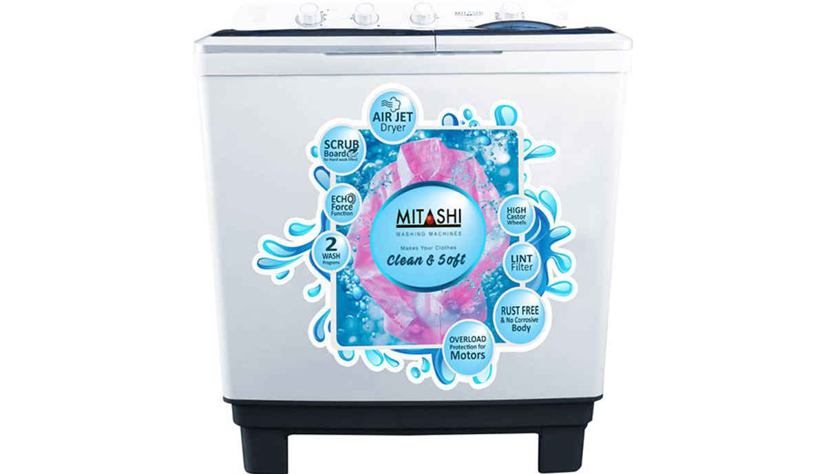 Mitashi 9.8  Semi Automatic Top Load Washing Machine Silver (MiSAWM98v25 AJD)
