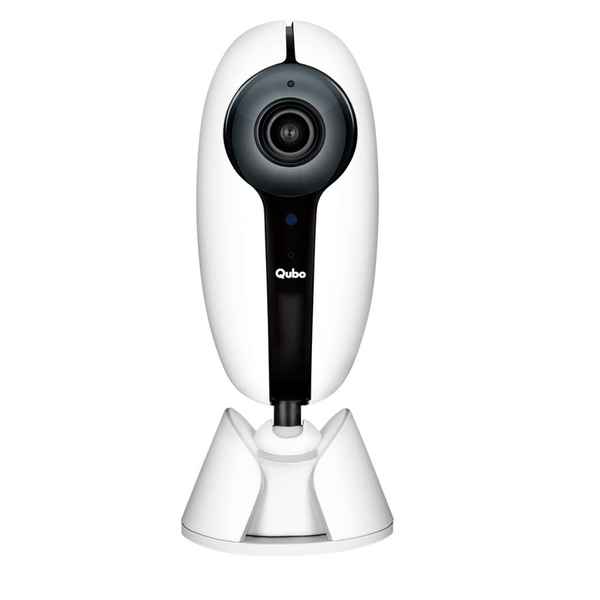 Qubo Smart Security WiFi कैमरा (White) with Face Mask Detection 