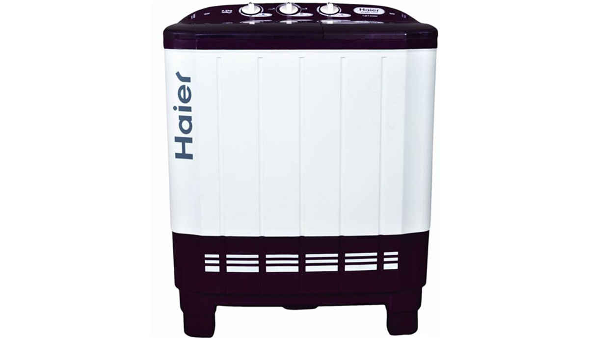 Haier 6.5  Semi Automatic Top Load Washing Machine White, Purple (HTW65-113S)