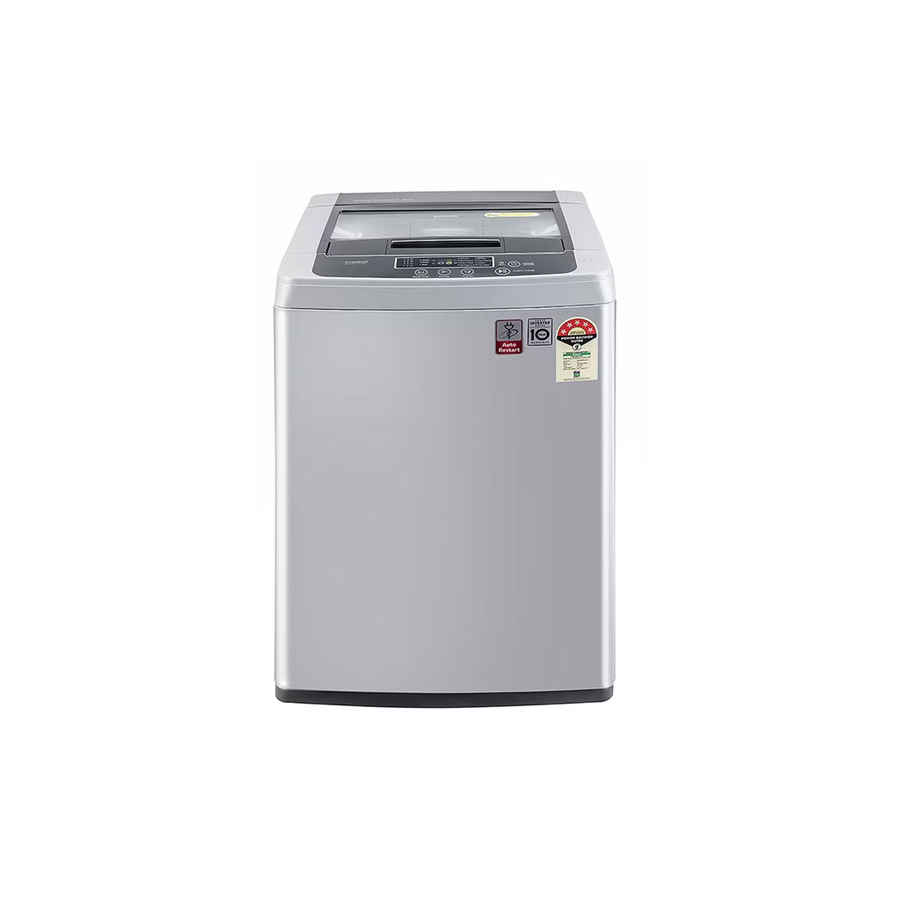 LG 6.5 kg 5 Star Inverter Fully Automatic Top Load Washing Machine Silver  (T65SKSF4ZD)