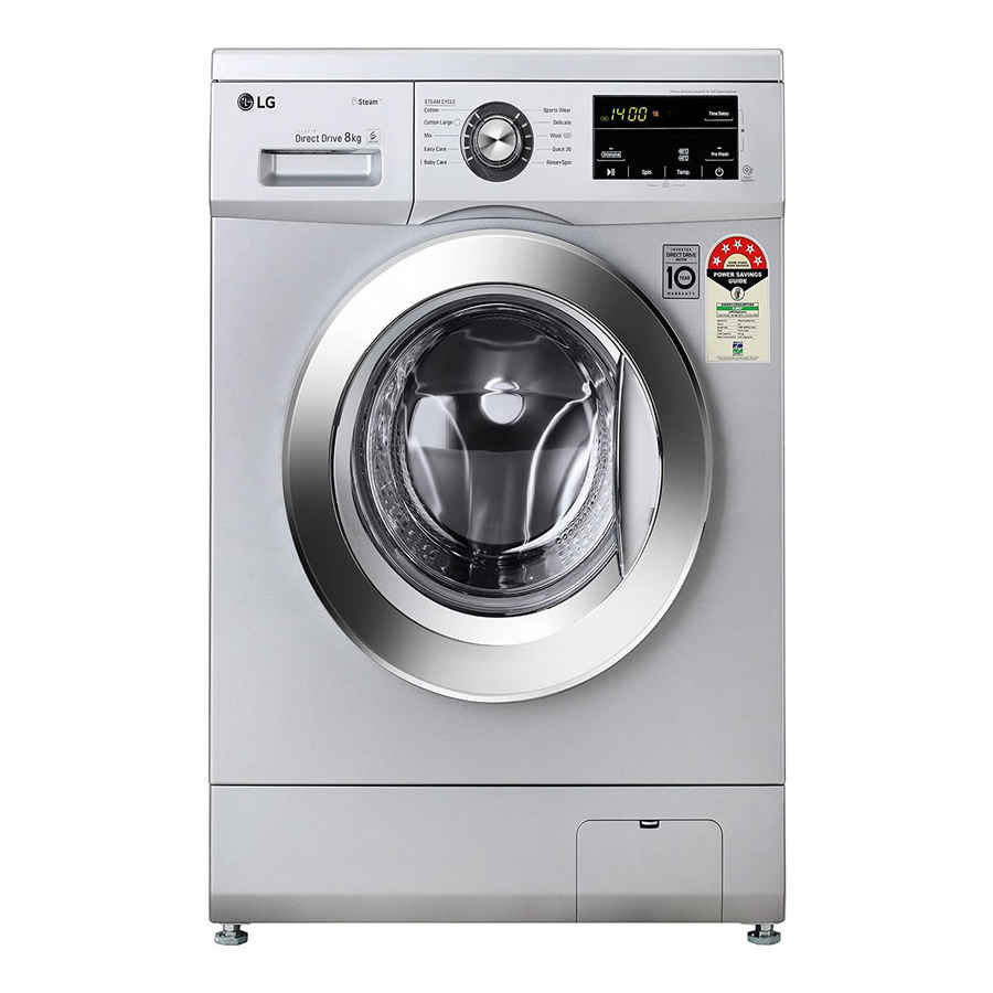LG 8.0 Kg 5 Star Inverter Touch Control Fully-Automatic Front Load Washing Machine with Heater(FHM1408BDL)