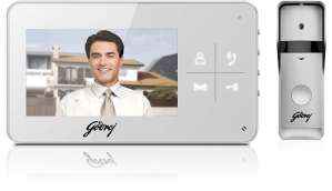 Godrej Security Solutions Solus 4 3 Lite Video Door Phone Powdercoated Finish 6 Pieces White