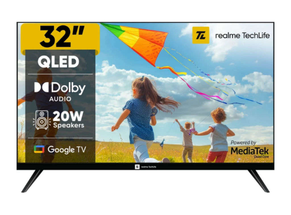 realme TechLife 32 inch HD Ready Smart Google QLED TV