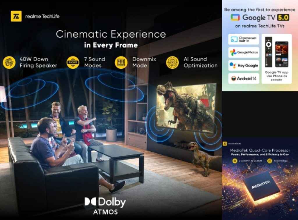 realme TechLife 55 Iinch QLED Smart Tv deal in flipkart