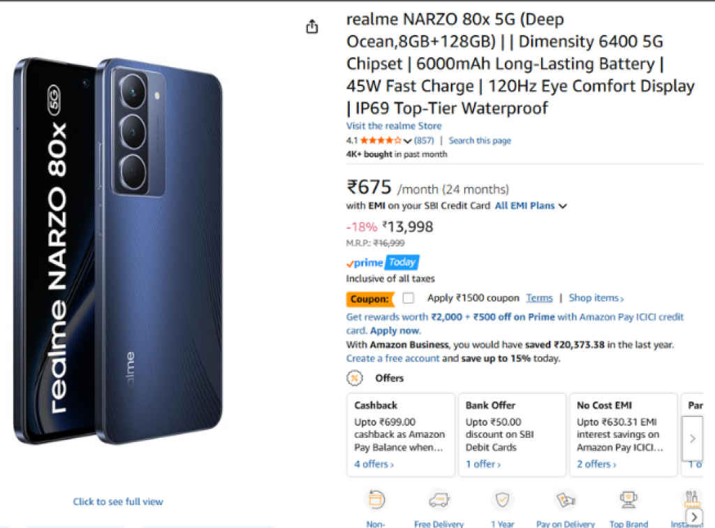realme narzo 80x 5g gets price drop
