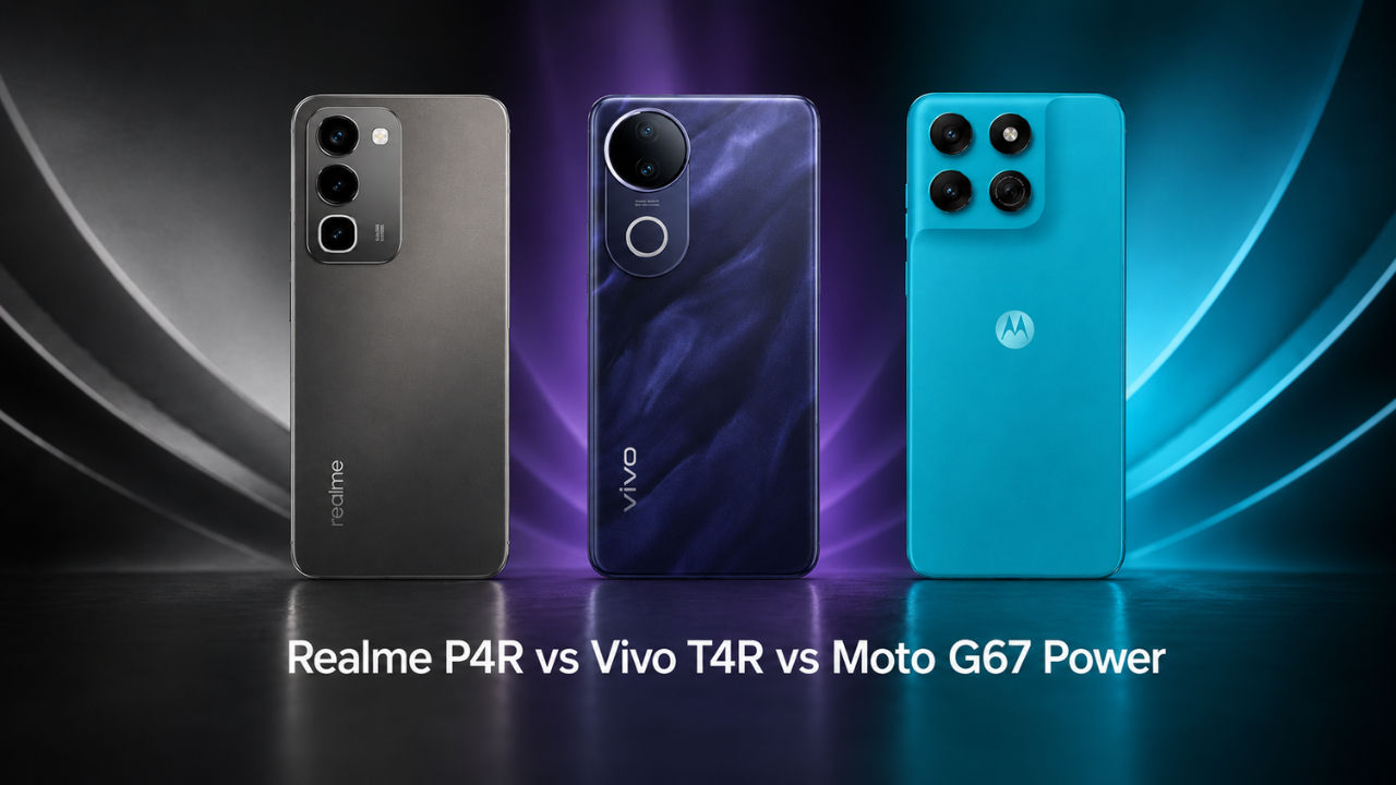 Realme P4R vs Vivo T4R vs Moto G67 Power: कैमरा, स्पेक्स, कीमत और अन्य की तुलना