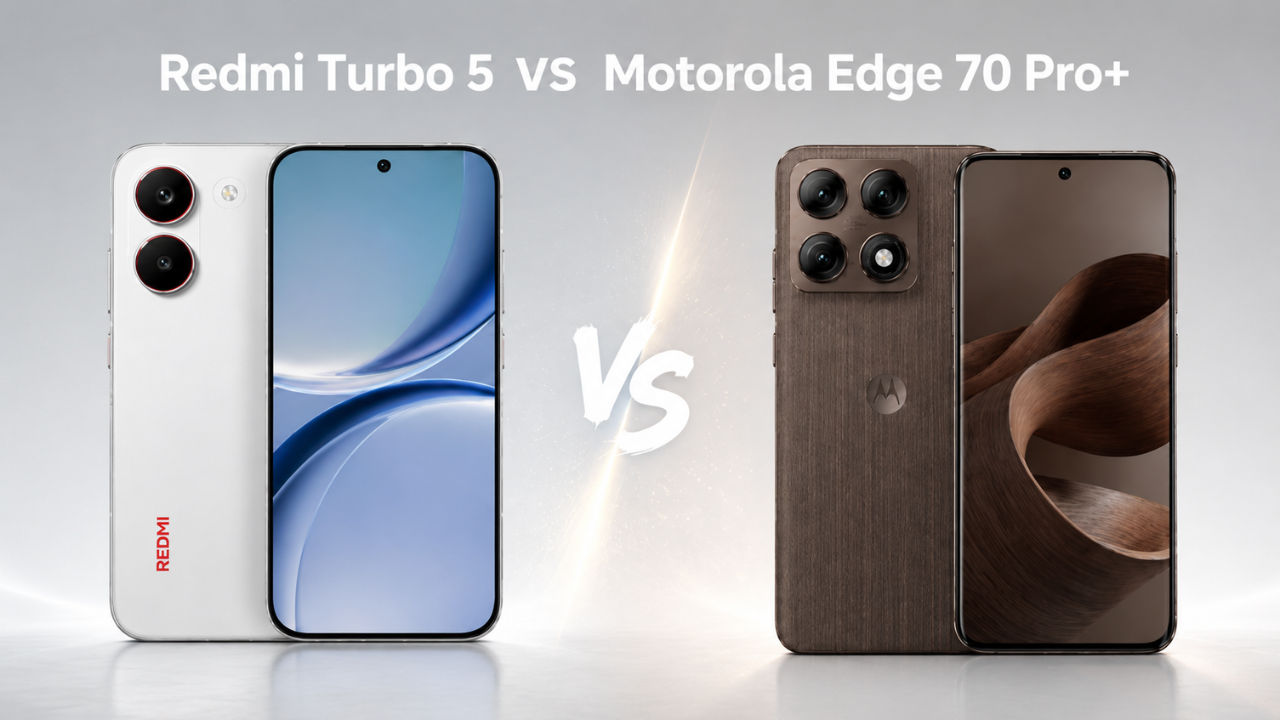 Redmi Turbo 5 vs Motorola Edge 70 Pro Plus: डिज़ाइन, कैमरा, स्पेक्स, कीमत और अन्य की तुलना