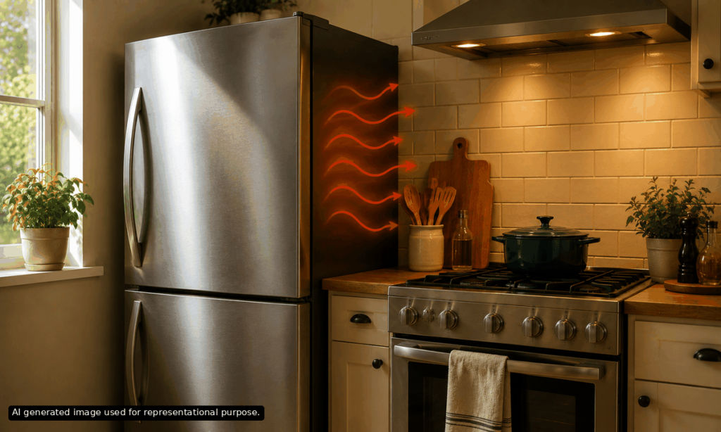 refrigerator hot spot in kitchen