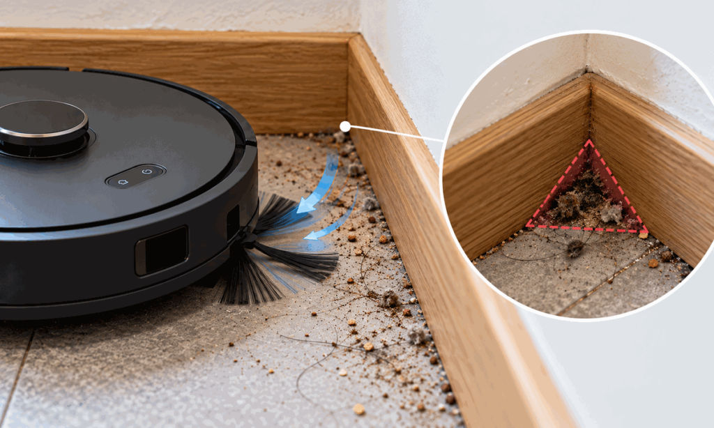 robot vacuum dirty corners