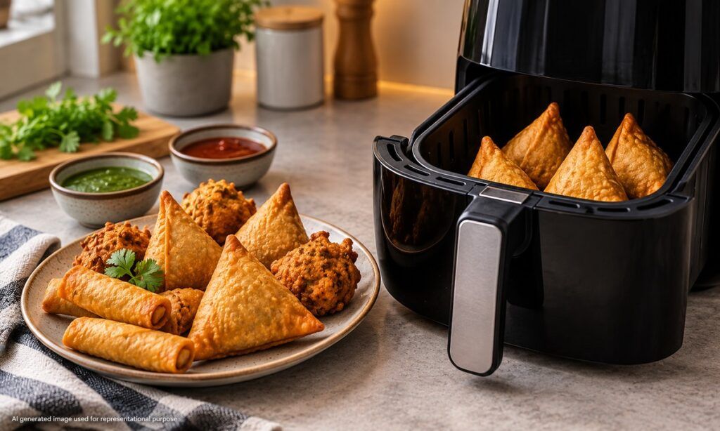 samosas in air fryer