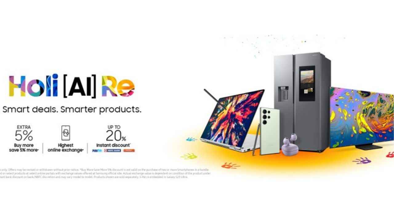 Samsung Holi Sale:ஸ்மார்ட்போன் முதல் லேப்டாப் வரை அதிரடி தள்ளுபடி