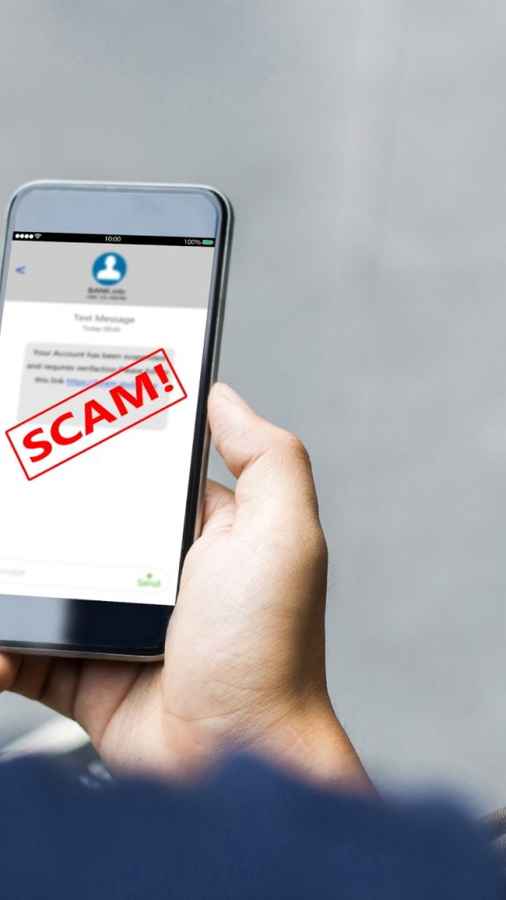 online scam message on phone