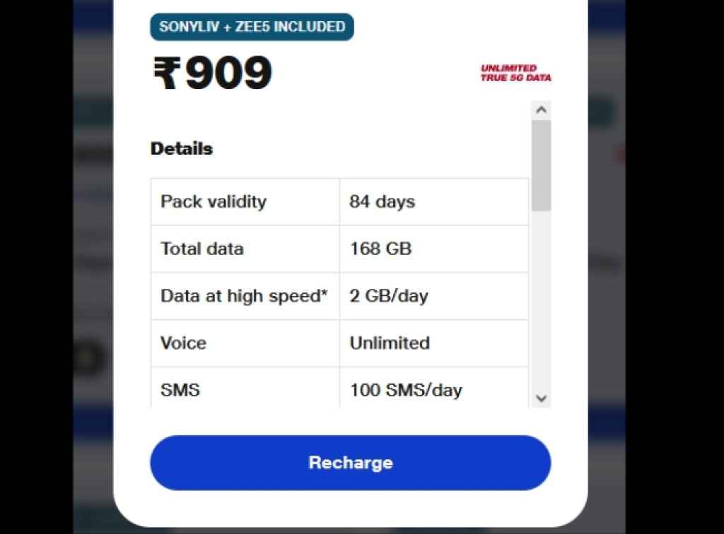 909 രൂപയ്ക്ക് Reliance Jio പ്ലാൻ 