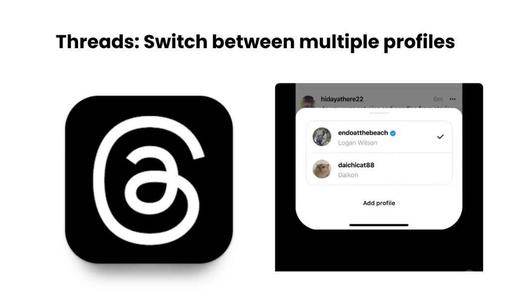 You can now switch between multiple profiles on Threads