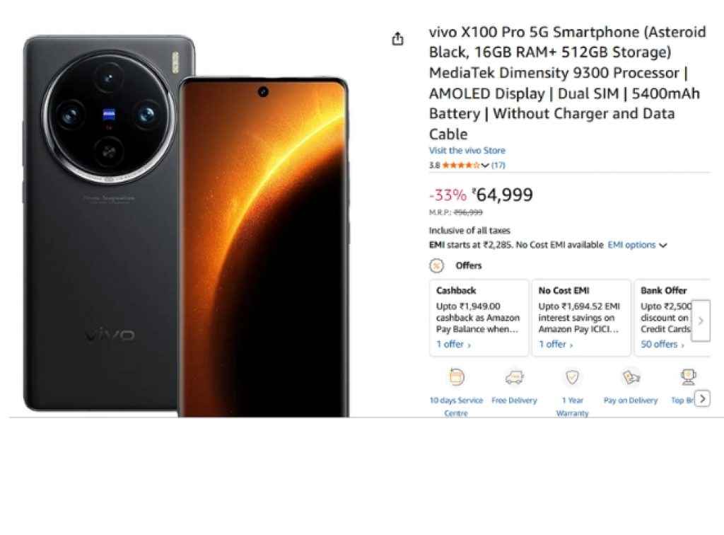 vivo X100 Pro 5G Price