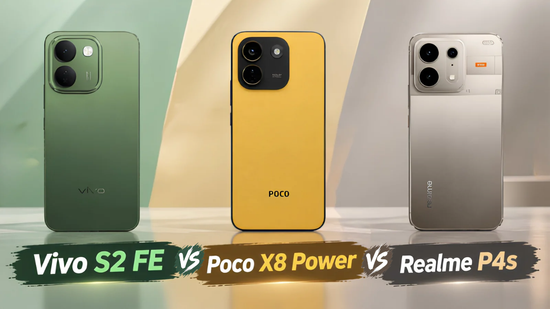 Vivo S2 FE vs Poco X8 Power vs Realme P4s: डिज़ाइन, कैमरा, बैटरी, कीमत और अन्य की तुलना