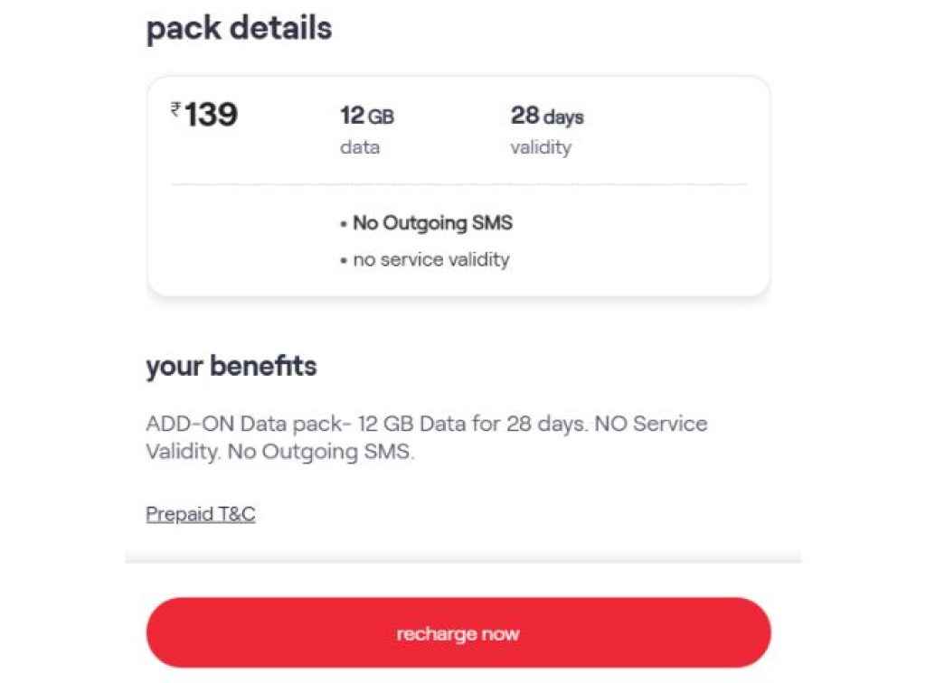 vodafone idea rs 139