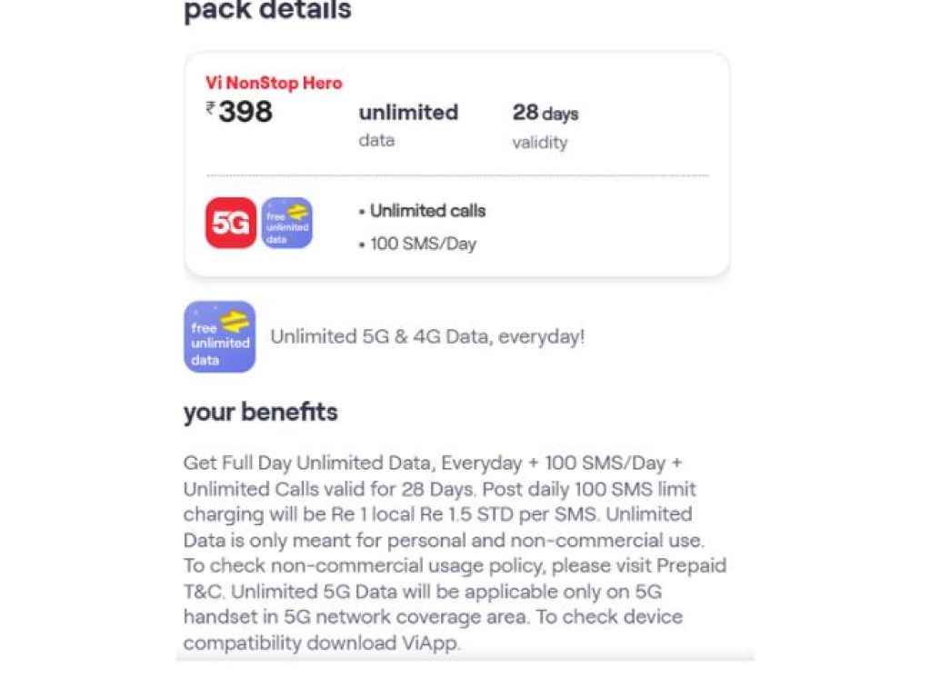 vodafone idea rs 398