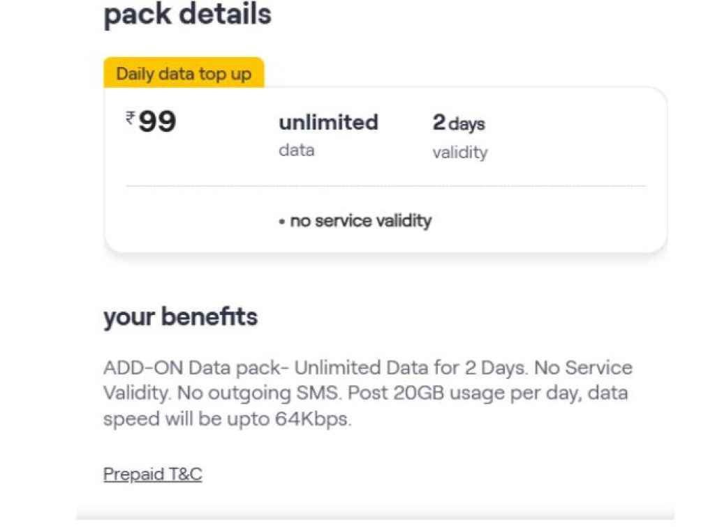 vodafone idea rs 99