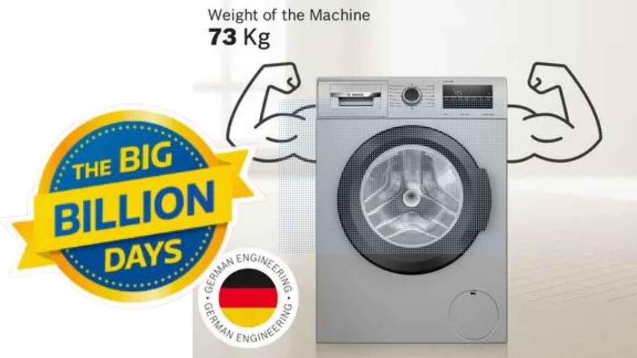 7kg BOSCH ഫ്രണ്ട് ലോഡ് വാഷിങ് മെഷീൻ പകുതി വിലയ്ക്ക് Big Billion ഡേയ്സിൽ