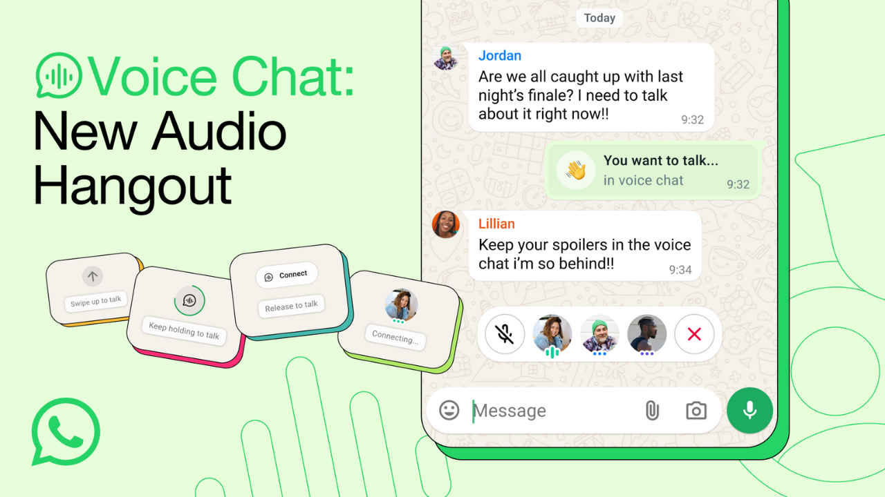 WhatsApp expands its voice chat feature to all group sizes: Here’s how it works