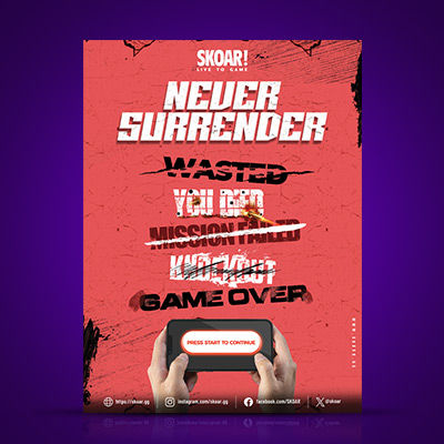 Skoar!-Poster_Never-Surrender_Apr2026_400x400